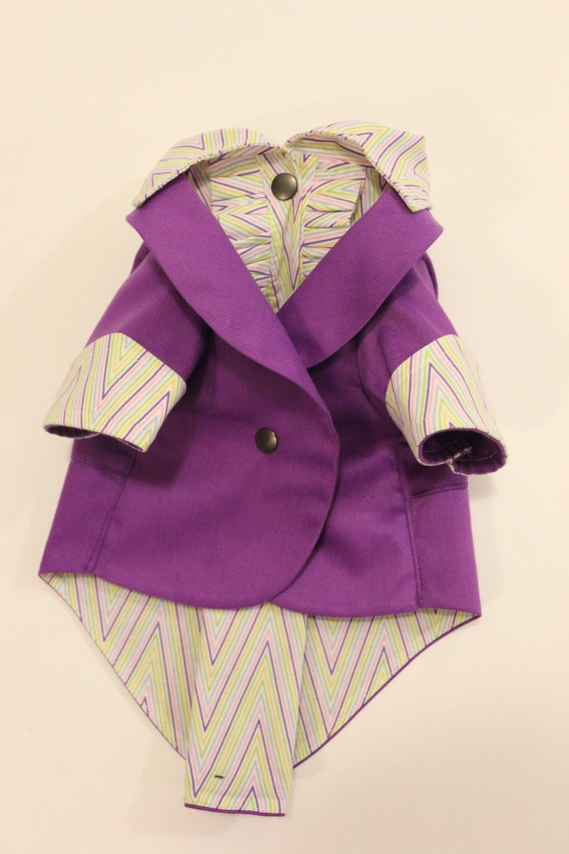 The Purple Ruxedo - Multi Coloured Striped Shirt - Ruff Stitched