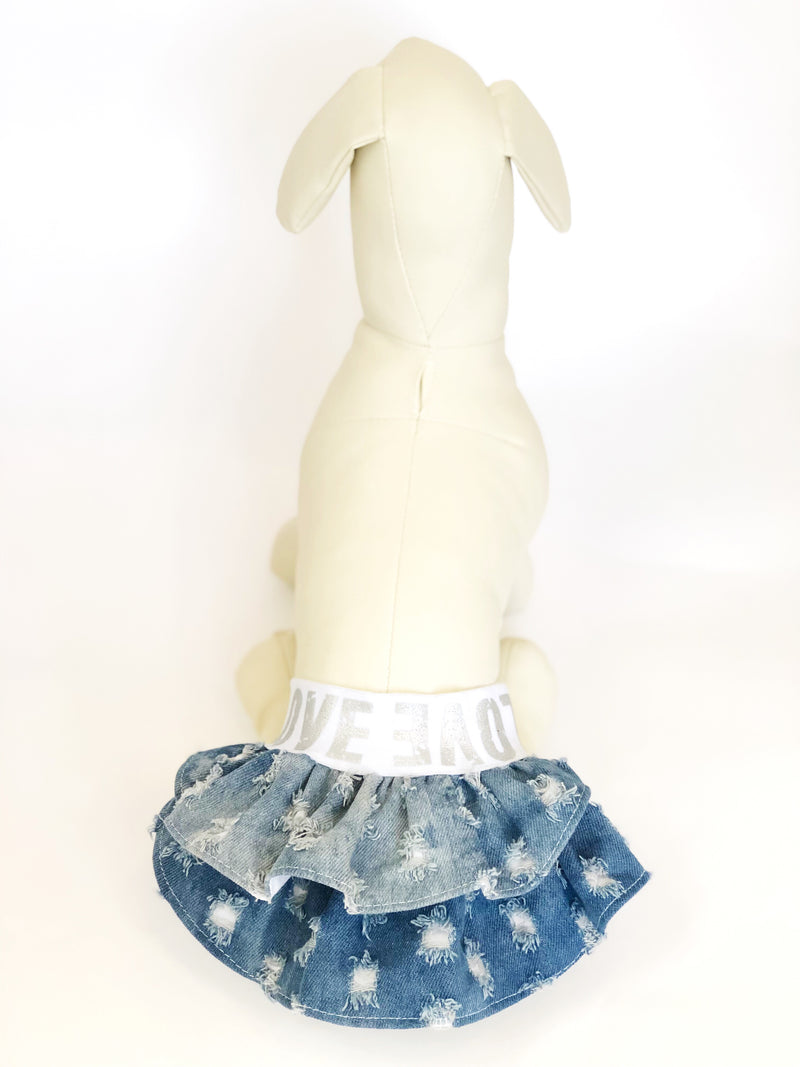 Distressed Denim - Skirt - Ruff Stitched