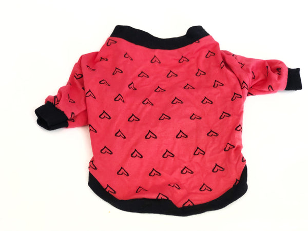 T-Shirt - Bamboo Pink Hearts - Ruff Stitched